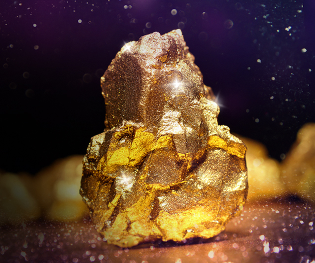 Sparkly Gold Nugget