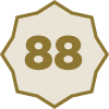 ‘88’ in the middle of a light brown polygon