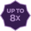 Up to 8X Icon
